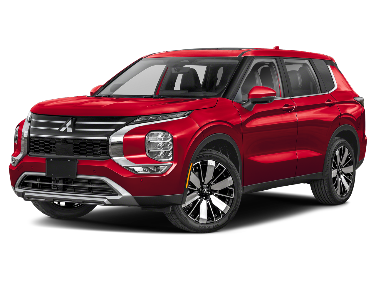 2026 Mitsubishi Outlander SE in Red Diamond — front three-quarter view