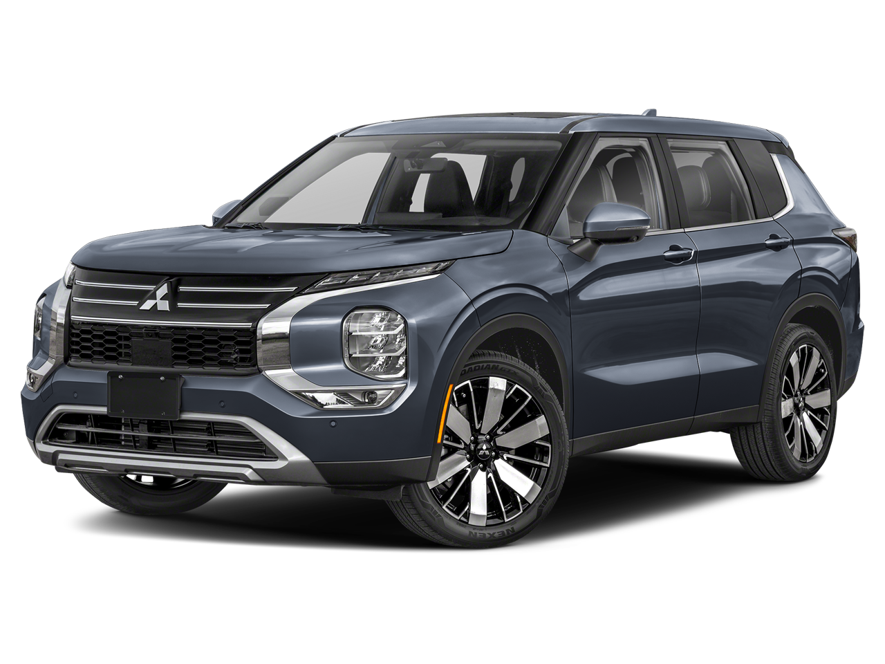 2026 Mitsubishi Outlander SE in Graphite Gray — front three-quarter view