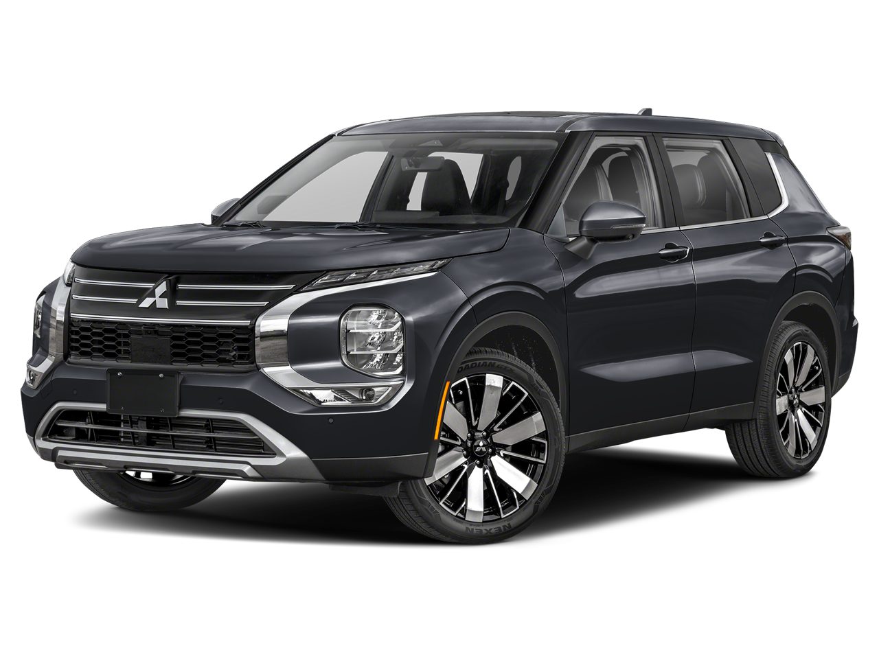 2026 Mitsubishi Outlander SE in Black Diamond — front three-quarter view