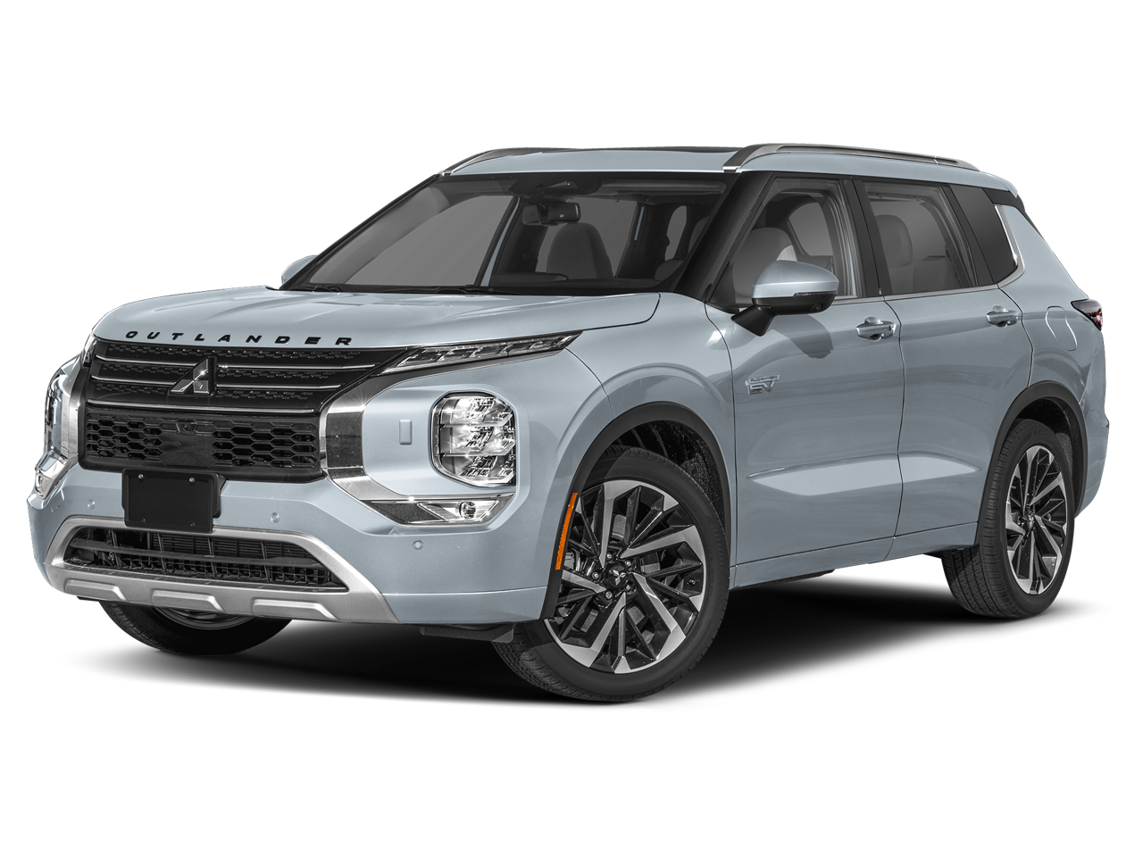 2026 Mitsubishi Outlander PHEV SEL in Moonstone Gray Metallic — front three-quarter view