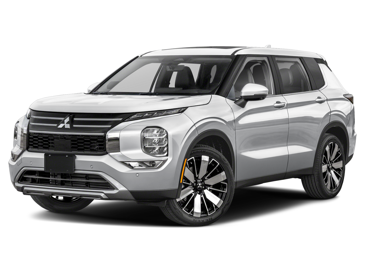 2026 Mitsubishi Outlander SE in Labrador Black — front three-quarter view