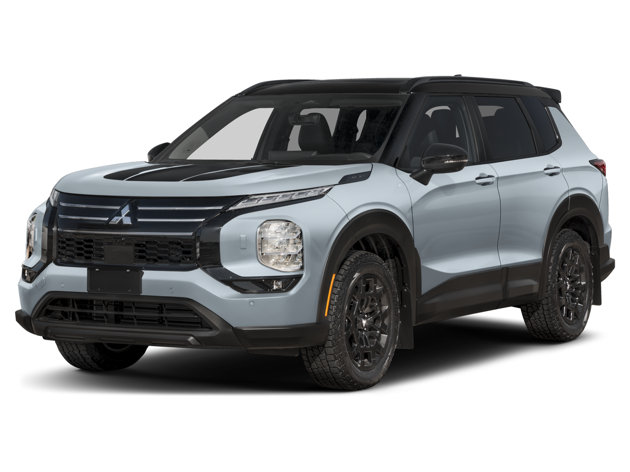 2026 Mitsubishi Outlander Trail Edition in Moonstone Gray/Black Roof — front three-quarter view