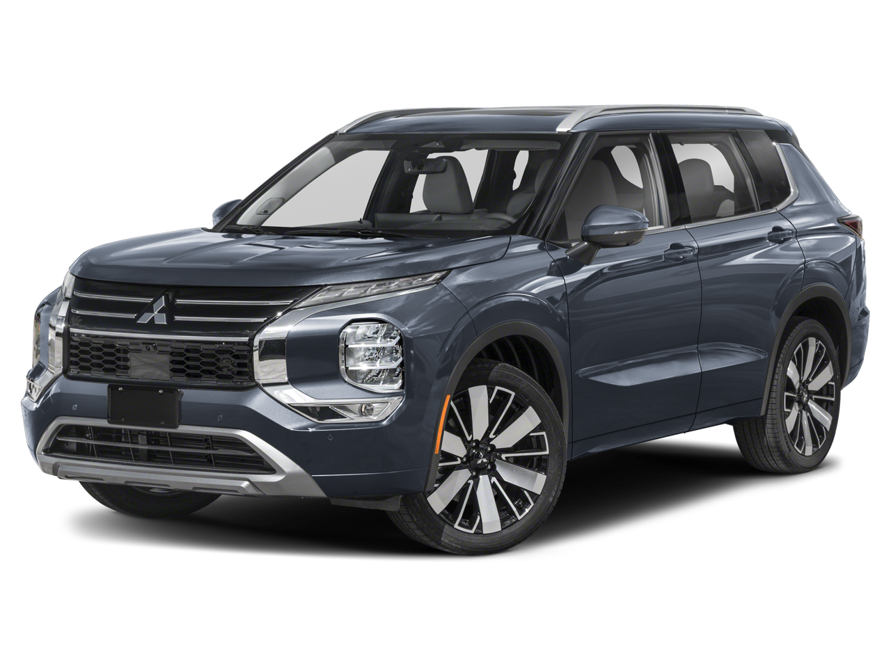 2026 Mitsubishi Outlander SEL in Graphite Gray/Black Roof — front three-quarter view