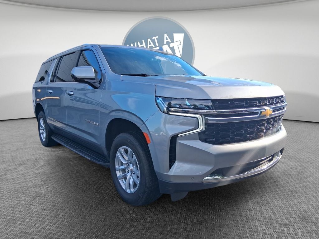 2024 Chevrolet Suburban LS in Sterling Gray Metallic — front three-quarter view