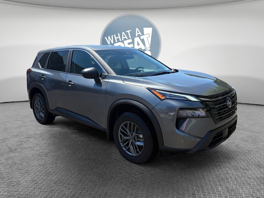 2026 Nissan Rogue S in Gun Metallic — front three-quarter view