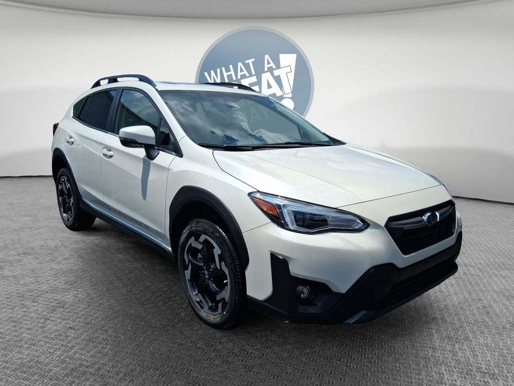 2023 Subaru Crosstrek Limited in Crystal White Pearl — front three-quarter view
